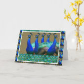 Genießen Sie: Pfau n versieht Kunst-Grafiken mit Karte (Gelbe Blume)