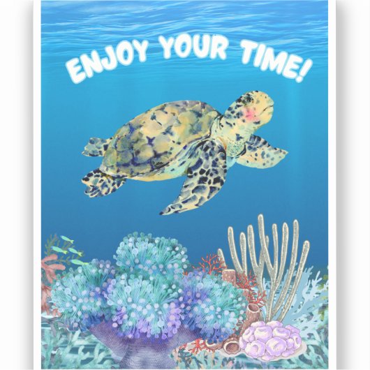 Genießen Sie Schildkröte Aufkleber (Vorderseite)