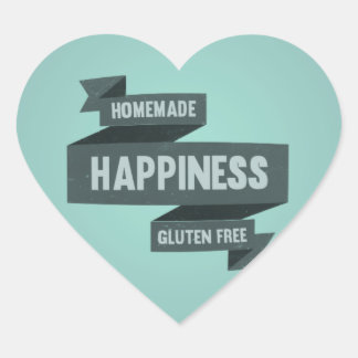 Genießen Sie selbst gemachte Freude, jetzt glutenf Herz-Aufkleber