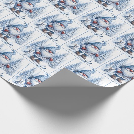 Genießen Sie Skifahren bei einem Sonnenbad Geschenkpapier (Ecke)