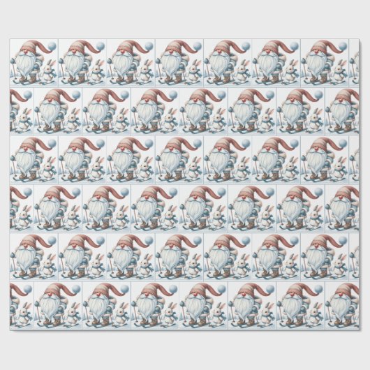 Genießen Sie Skifahren bei einem Sonnenbad Geschenkpapier (Flach)