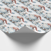 Genießen Sie Skifahren bei einem Sonnenbad Geschenkpapier (Ecke)