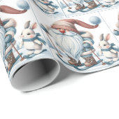 Genießen Sie Skifahren bei einem Sonnenbad Geschenkpapier (Rolleneckpunkt)