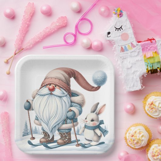 Geniessen Sie Skifahren mit dem Sonnenschein in de Pappteller (Party)