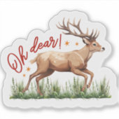 Genießen Sie Weihnachten mit einem spielerischen R Aufkleber (Vorderseite)