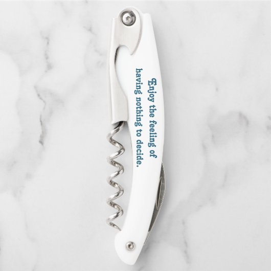 Genießen Sie Zitat Kellnermesser (Vorderseite)