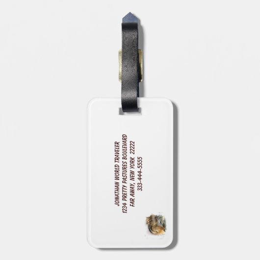 Genießen von Chipmunk Gepäckanhänger (Rückseite vertikal)