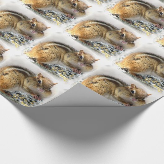 Genießen von Chipmunk Geschenkpapier (Ecke)