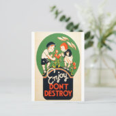 Genießen, Zerstöre nicht Postkarte (Stehend Vorderseite)