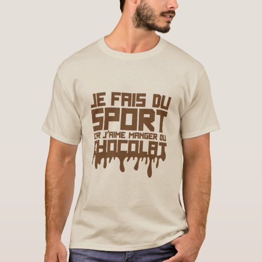 Genießt gern Schokolade T-Shirt (Vorderseite)