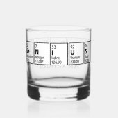 Genietisches Periodensystem-Abschlussgeschenk Whiskyglas (Rückseite)