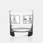 Genietisches Periodensystem-Abschlussgeschenk Whiskyglas (Links)