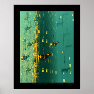 Génisses dans la brume - Färsen im Nebel Poster