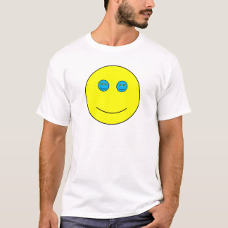 Genistete Lächeln-blaue Augen T-Shirt