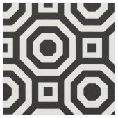 Genistetes Octagon-Schwarzweiss-Gewebe Stoff (Nahaufnahme)