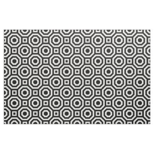 Genistetes Octagon-Schwarzweiss-Gewebe Stoff