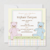 Genitalüberfall Teddy Bears Kinderdusche Einladung (Vorderseite)