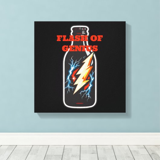 Genius-Blitz Leinwanddruck (Insitu (Holzboden))