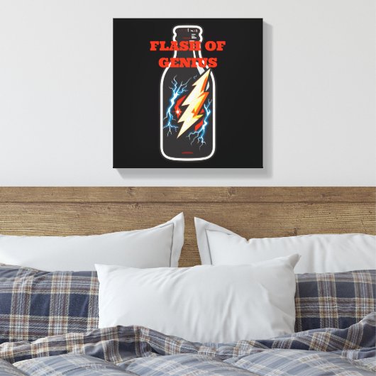 Genius-Blitz Leinwanddruck (Insitu (Schlafzimmer))