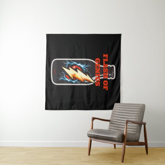 Genius-Blitz Wandteppich (Beispiel (Horizontal))