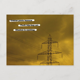 Genius Dichter leihen sich Postkarte