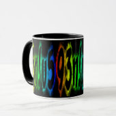 Genius Funny Rainbow Colors Typografie Tasse (Vorderseite Links)