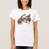 Genius Giraffe Piano T-Shirt (Vorderseite)