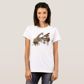 Genius Giraffe Piano T-Shirt (Vorne ganz)