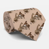 Genius Giraffe Playing Piano Krawatte (Gerollt)