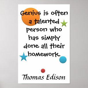 Genius = Homework Poster