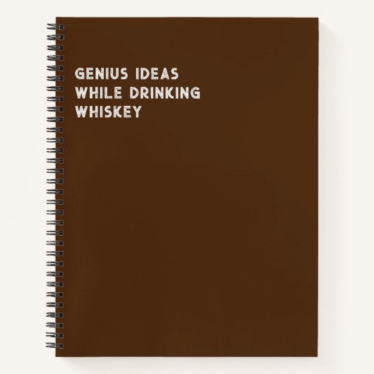 Genius Ideas Beim Trinken von Whiskey (lustig) Notizblock (Vorderseite)