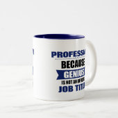 Genius ist kein Job-Titel Custom Zweifarbige Tasse (VorderseiteRechts)