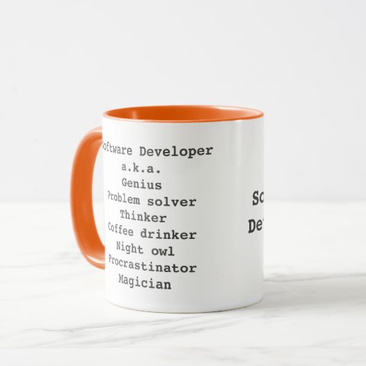 Genius Magician Software Developer Tasse (Vorderseite Links)