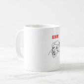 Genius Meme Kaffeetasse (Vorderseite Links)