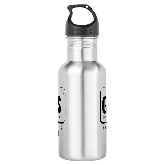 GENiUS Periodic Table - Funny Science Design Edelstahlflasche (Rückseite)