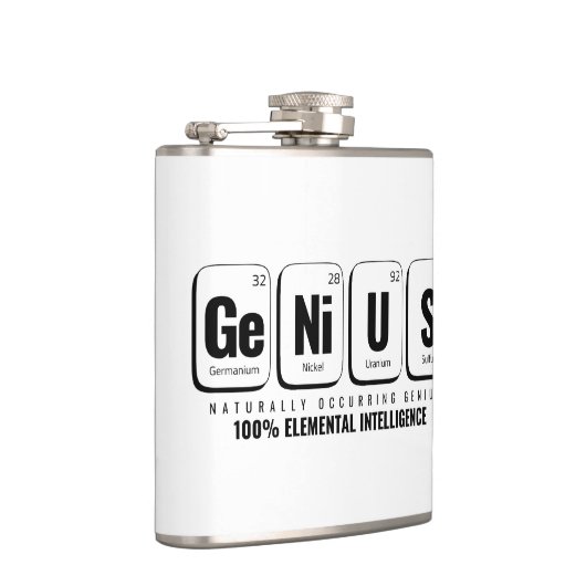 GENiUS Periodic Table - Funny Science Design Flachmann (Rechts)