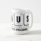 GENiUS Periodic Table - Funny Science Design Kaffeetasse (VorderseiteRechts)