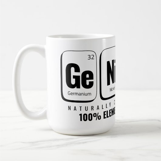 GENiUS Periodic Table - Funny Science Design Kaffeetasse (Links)