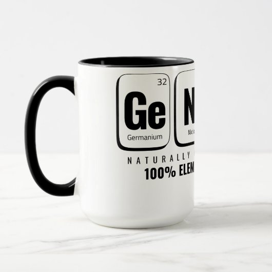 GENiUS Periodic Table - Funny Science Design Tasse (Links)