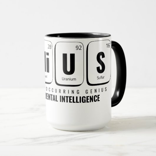 GENiUS Periodic Table - Funny Science Design Tasse (VorderseiteRechts)