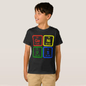 Genius Periodic Table of Elements Science T-Shirt (Vorne ganz)