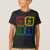 Genius Periodic Table of Elements Science T-Shirt (Vorderseite)