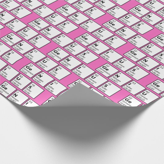 Genius Periodic Table Science Geek Nerd Geschenkpapier (Ecke)