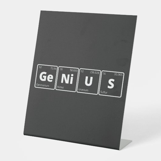 Genius - Periodic Table Sockelschild (Vorderseite)