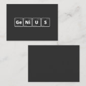 Genius - Periodic Table Visitenkarte (Vorne/Hinten)