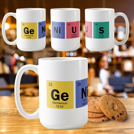 GENIUS | Periodische Tabelle der Elemente-Symbole Kaffeetasse