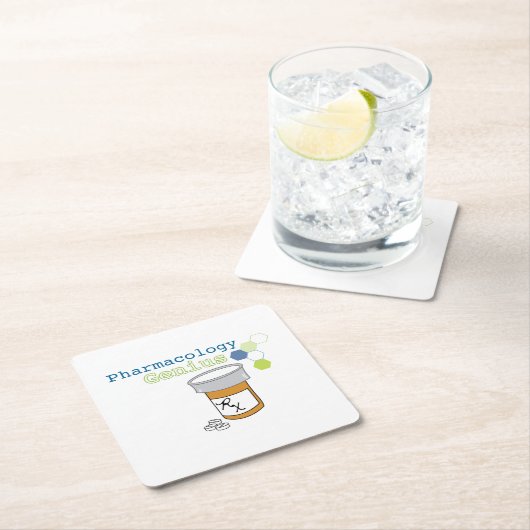 Genius Rechteckiger Pappuntersetzer (Vor Ort)