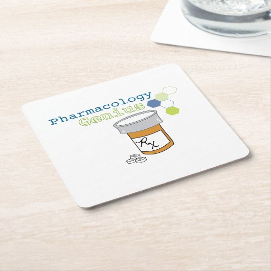 Genius Rechteckiger Pappuntersetzer (angewinkelt)