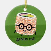 Genius Roll | Sushi Roll mit Brille Niedlich Geek Keramikornament (Vorne)