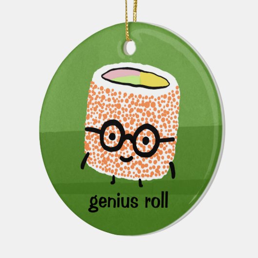 Genius Roll | Sushi Roll mit Brille Niedlich Geek Keramikornament (Links)